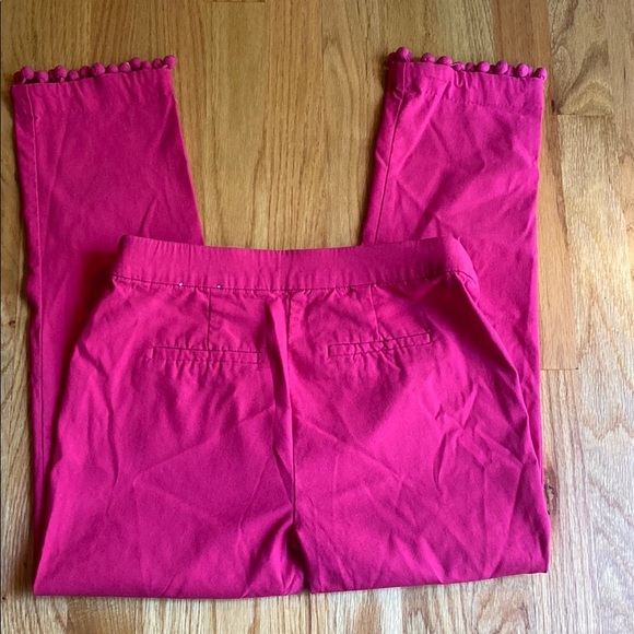 Roz & Ali Pink capri pants with poms - Picture 4 of 5